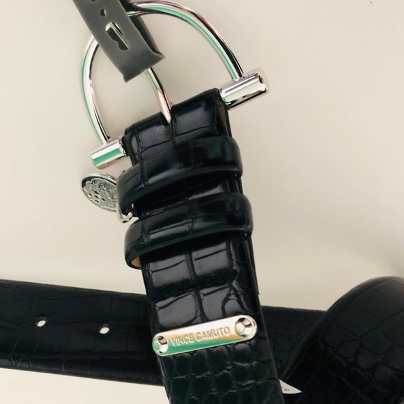 Vince Camuto Accessories - VINCE COMUTO Signature Logo Black NWT Belt